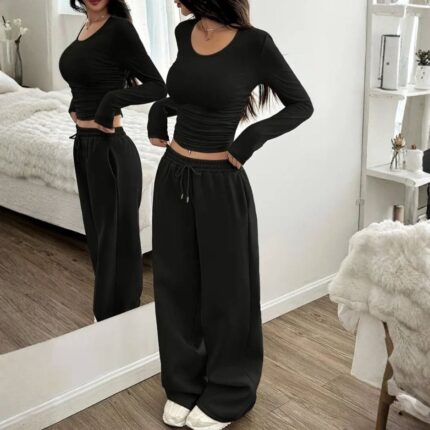 Pantallon baggy coton molletonné.