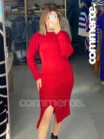 Robe en laine avec ceinture – Image 4