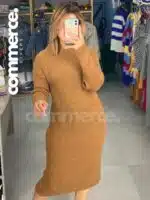 Robe en laine avec ceinture – Image 3