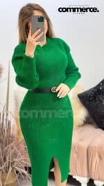 Robe en laine avec ceinture – Image 2